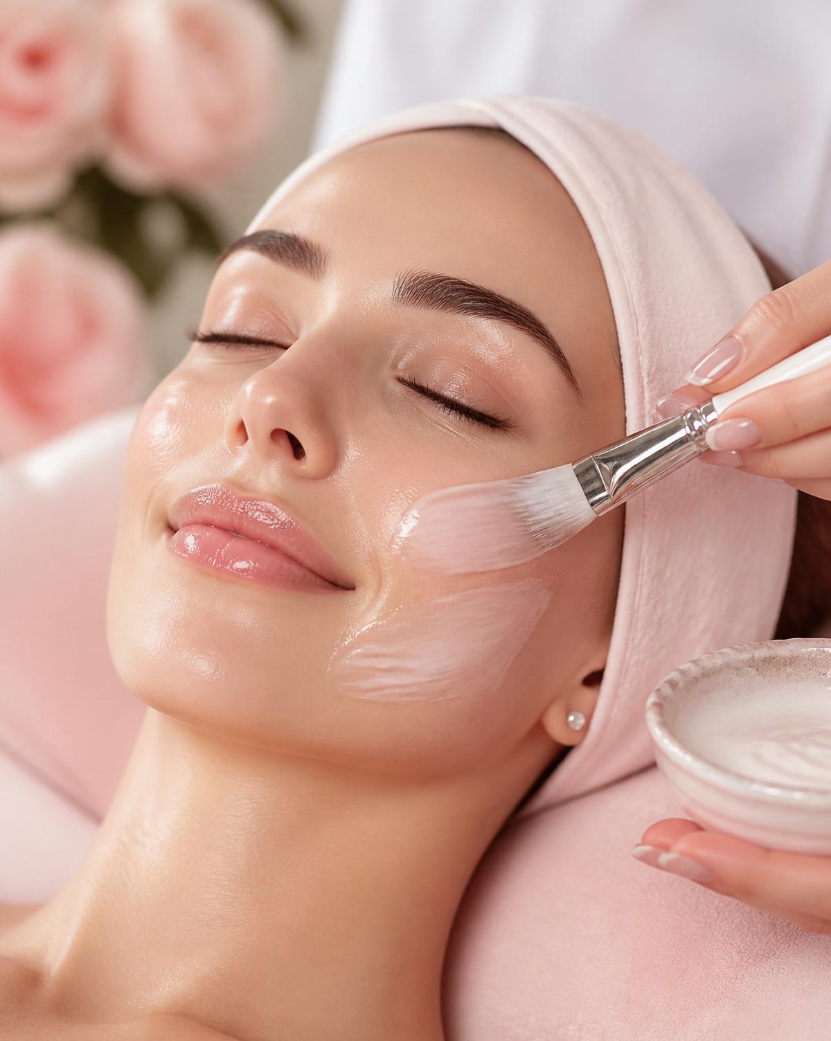 Facial profesional de cuidado de la piel en Serenity Studio Spa